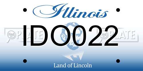 IDO022 Illinois License Plate