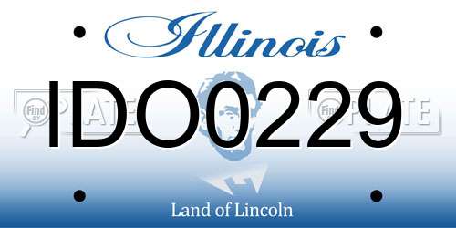 IDO0229 Illinois License Plate