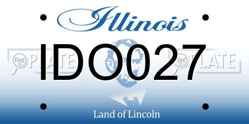 IDO027 Illinois License Plate