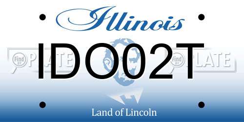 IDO02T Illinois License Plate