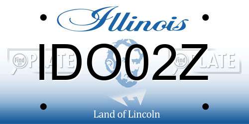 IDO02Z Illinois License Plate