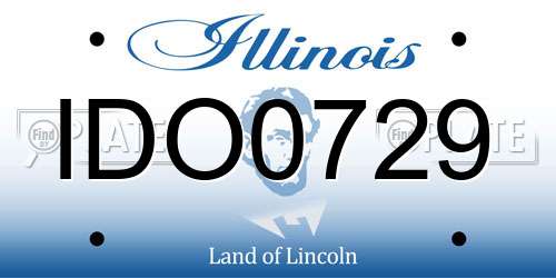 IDO0729 Illinois License Plate