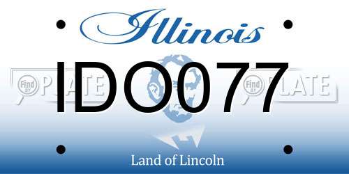 IDO077 Illinois License Plate