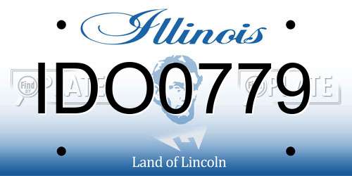 IDO0779 Illinois License Plate