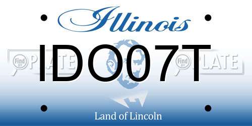 IDO07T Illinois License Plate