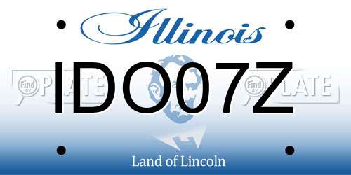 IDO07Z Illinois License Plate