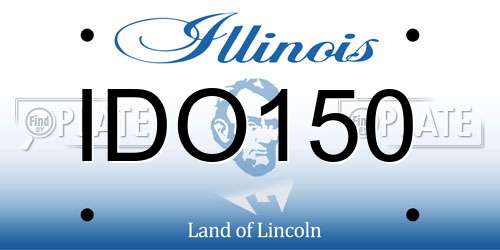 IDO150 Illinois License Plate