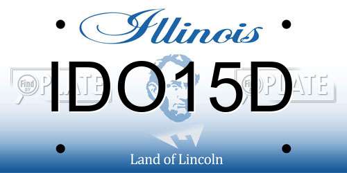 IDO15D Illinois License Plate