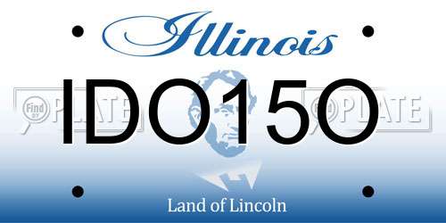 IDO15O Illinois License Plate