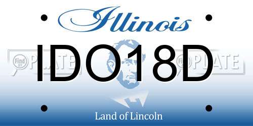 IDO18D Illinois License Plate