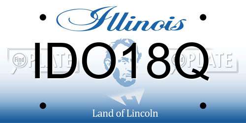 IDO18Q Illinois License Plate