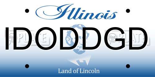 IDODDGD Illinois License Plate