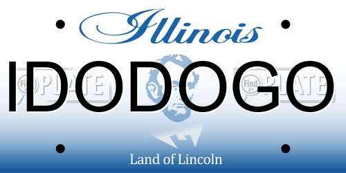 IDODOGO Illinois License Plate