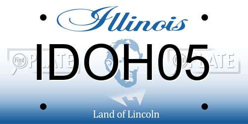 IDOH05 Illinois License Plate