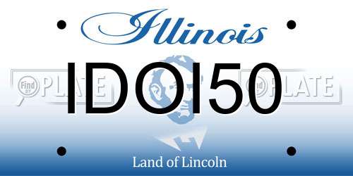 IDOI50 Illinois License Plate
