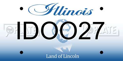 IDOO27 Illinois License Plate