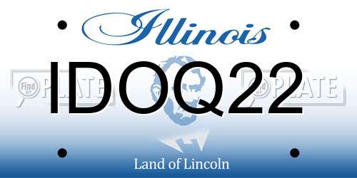 IDOQ22 Illinois License Plate