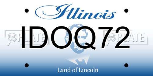 IDOQ72 Illinois License Plate