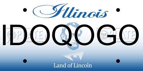 IDOQOGO Illinois License Plate