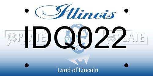 IDQ022 Illinois License Plate