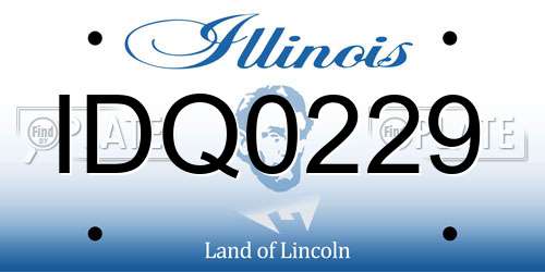 IDQ0229 Illinois License Plate
