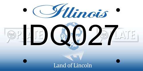 IDQ027 Illinois License Plate