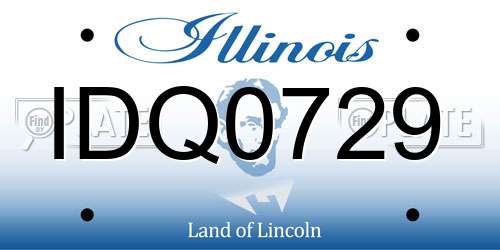 IDQ0729 Illinois License Plate
