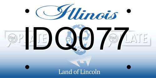 IDQ077 Illinois License Plate