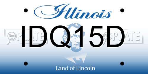 IDQ15D Illinois License Plate