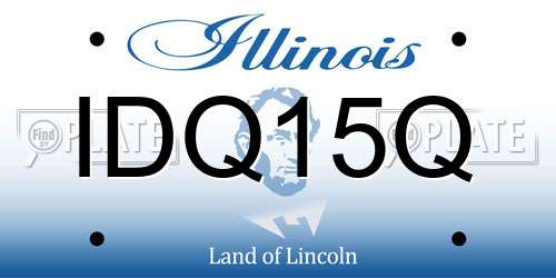 IDQ15Q Illinois License Plate