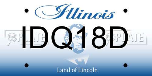 IDQ18D Illinois License Plate
