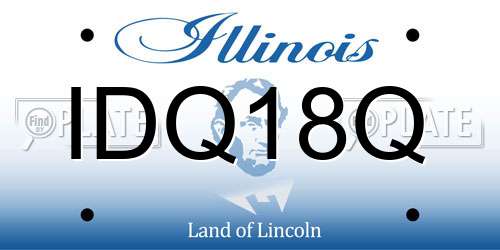 IDQ18Q Illinois License Plate