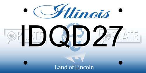 IDQD27 Illinois License Plate