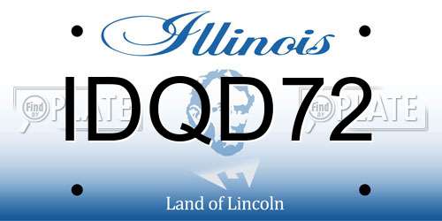 IDQD72 Illinois License Plate