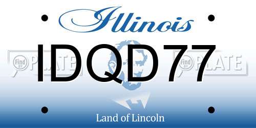 IDQD77 Illinois License Plate