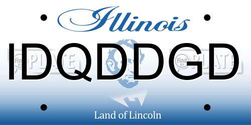IDQDDGD Illinois License Plate