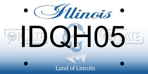 IDQH05 Illinois License Plate