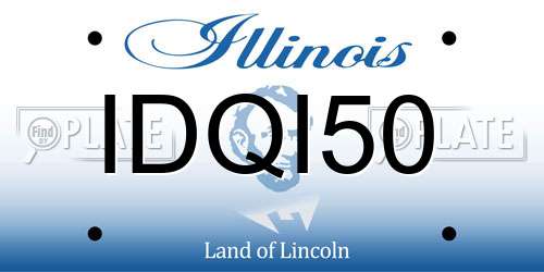 IDQI50 Illinois License Plate