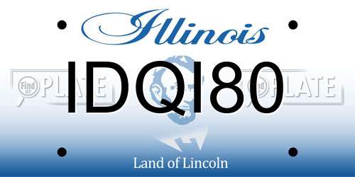 IDQI80 Illinois License Plate