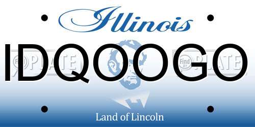 IDQOOGO Illinois License Plate