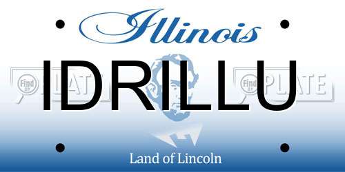 IDRILLU Illinois License Plate