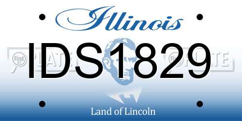 IDS1829 Illinois License Plate
