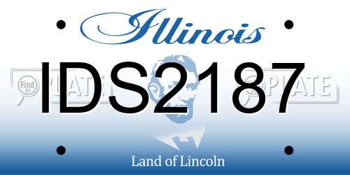 IDS2187 Illinois License Plate