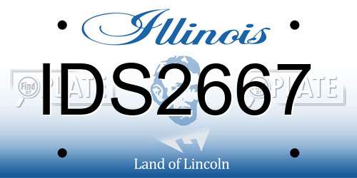 IDS2667 Illinois License Plate