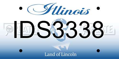 IDS3338 Illinois License Plate