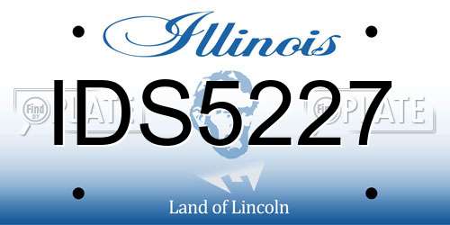 IDS5227 Illinois License Plate