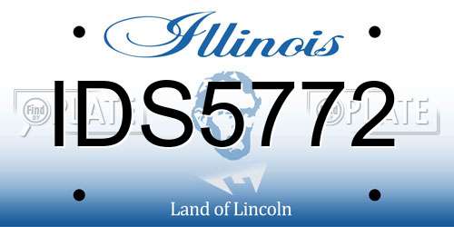 IDS5772 Illinois License Plate