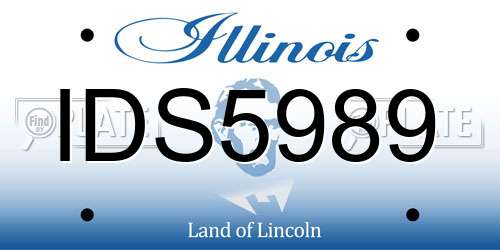IDS5989 Illinois License Plate