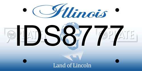 IDS8777 Illinois License Plate