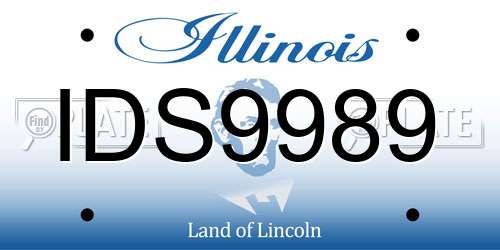 IDS9989 Illinois License Plate